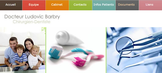 Site web du dentiste L. Barbry